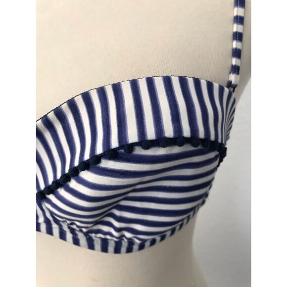 Seafolly Seaview Swim Striped Bikini Top Swimwear - Picture 3 of 7